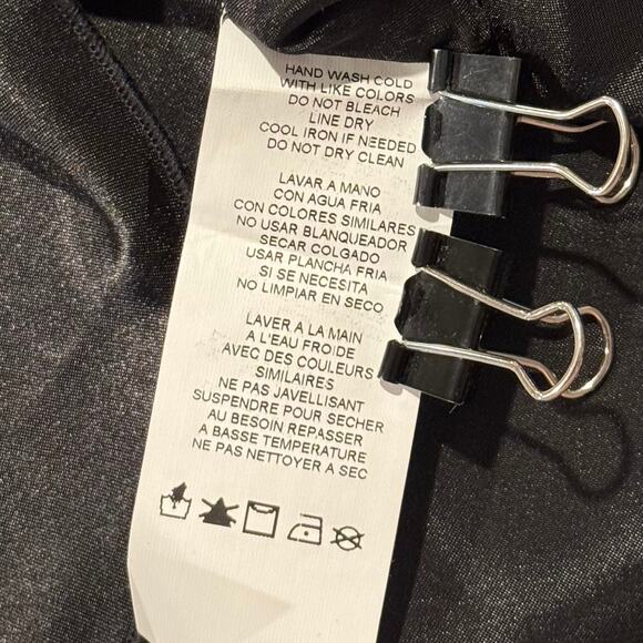 NWT Nicole Miller Top Y2K Minimalist Edgy Rock 90s Night Out Club Black Large - Picture 6 of 7